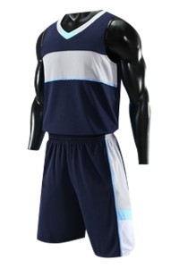 SKWTV060 custom basketball suit wave shirt design breathable wave shirt center side view
